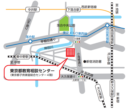 東京都教育相談センターの地図